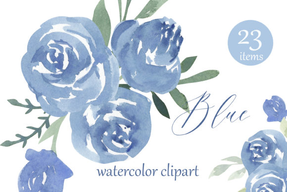 Download Blue Flowers Sublimation Clipart - Sublimation Collection
