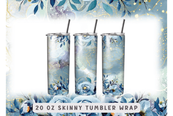 Download Watercolor Blue Flowers Sublimation - Sublimation Collection