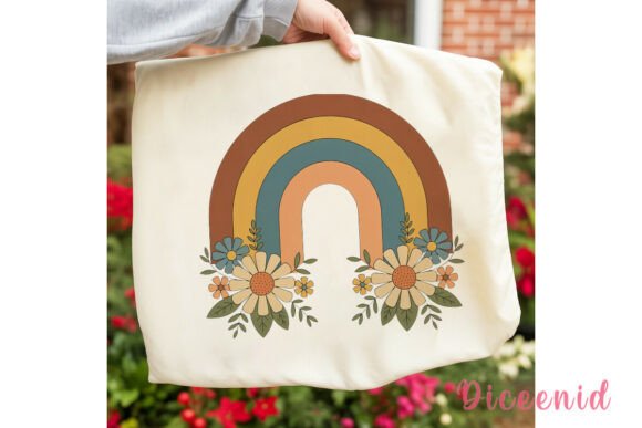 Download Boho Rainbow Daisy Sublimation Design - Sublimation Collection
