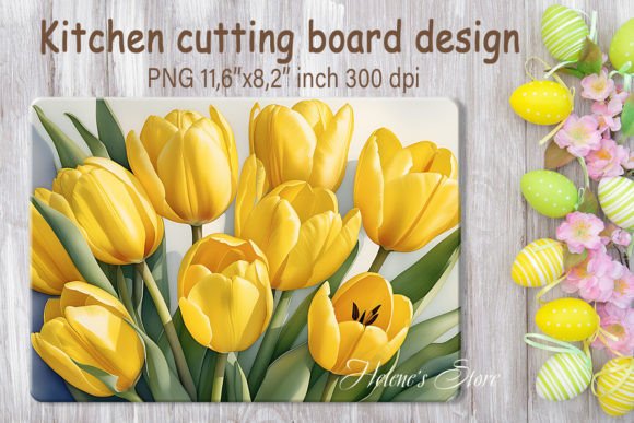 Download Yellow Flower Sublimation Cutting Board - Sublimation Collection