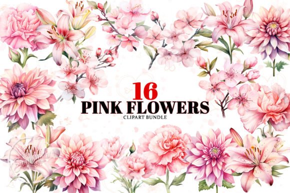 Download Pink Flowers Watercolor Sublimation - Sublimation Collection