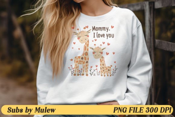 Download Cute Mother &amp; Baby Giraffe Sublimation - Sublimation Collection
