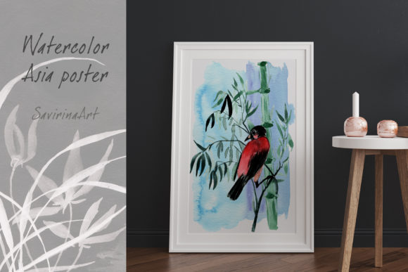 Download Wall Art Watercolor Plants Bird Poster. - Plant Collection
