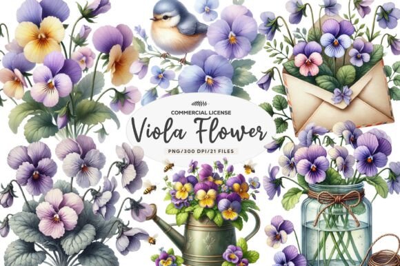 Download Spring Viola Flower Sublimation - Sublimation Collection