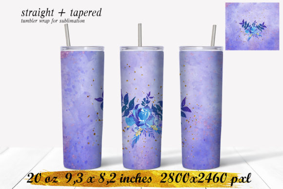 Download Blue Roses Tumbler, Winter Sublimation - Sublimation Collection