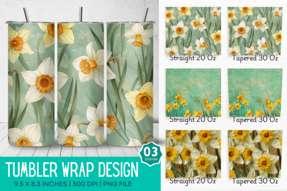 Download Daffodils Blossom Sublimation Tumbler - Sublimation Collection