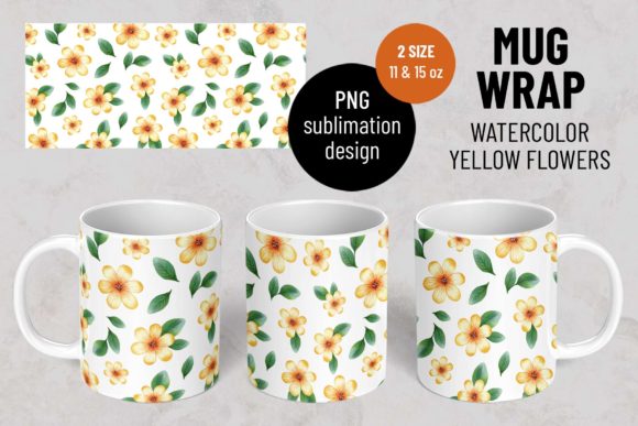 Download Summer Yellow Flower. Mug Sublimation - Sublimation Collection