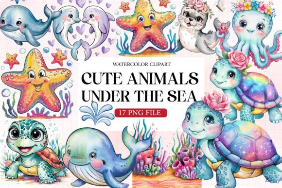 Download Cute Animals Under the Sea Sublimation - Sublimation Collection
