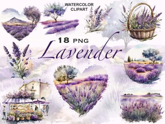 Download Watercolor Lavender Field, Lilac Clipart - Lilac clipart Collection