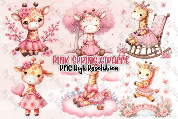 Download Spring Giraffe Sublimation Clipart PNG - Sublimation Collection