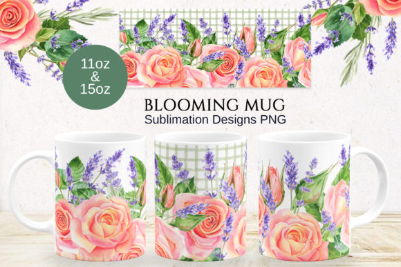 Download Roses Lavender Mug Sublimation Designs - Sublimation Collection