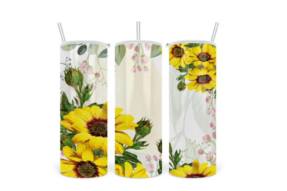 Download Tumbler Sublimation Flower Yellow - Sublimation Collection