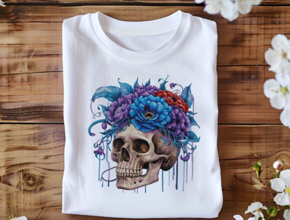 Download Floral Skull Png, Boho Skull Sublimation - Sublimation Collection
