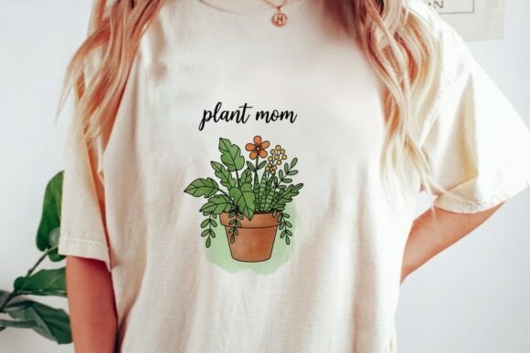 Download Plant Mom Potted Flowers Watercolor Png - Plant Collection