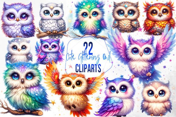 Download Glittering Cute Owl Sublimation Clipart - Sublimation Collection