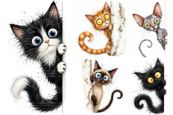 Download Peeking Cat Sublimation Clipart Bundle - Sublimation Collection