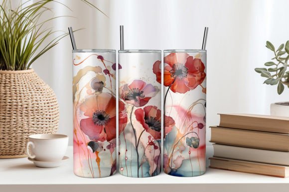 Download Red Poppy Tumbler Sublimation 20 Oz - Sublimation Collection