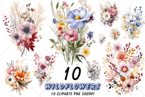 Download Snowy Wildflowers Sublimation Clipart - Sublimation Collection
