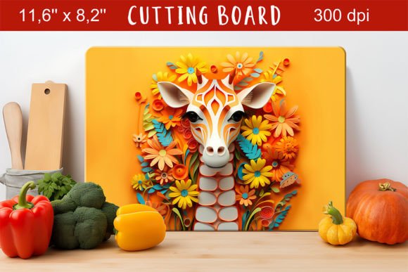 Download 3d Giraffe Sublimation | Cutting Board - Sublimation Collection