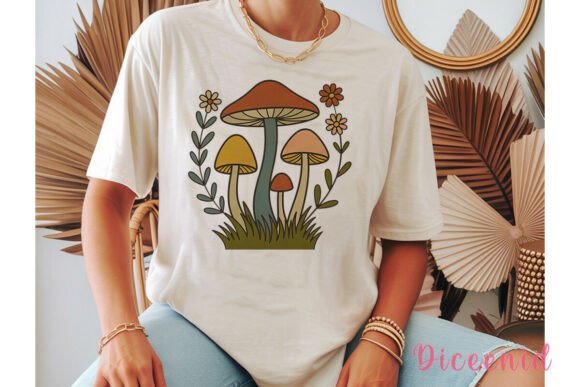 Download Boho Mushroom &amp; Daisy Sublimation Design - Sublimation Collection