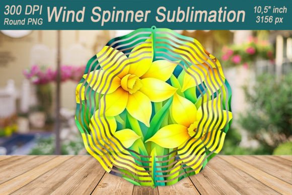 Download Daffodil Flower Wind Spinner Sublimation - Sublimation Collection