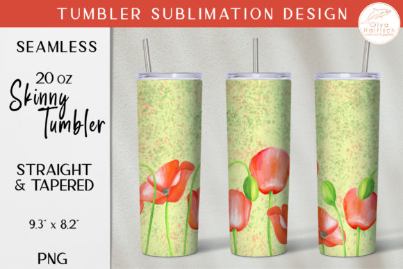 Download Red Poppy Tumbler Sublimation PNG Design - Sublimation Collection