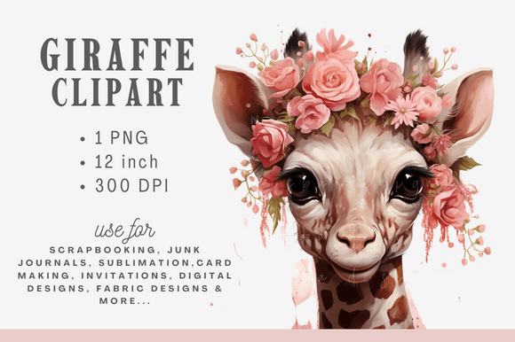Download Floral Cute Baby Giraffe Sublimation - Sublimation Collection