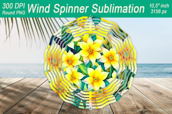 Download Daffodil Flower Wind Spinner Sublimation - Sublimation Collection