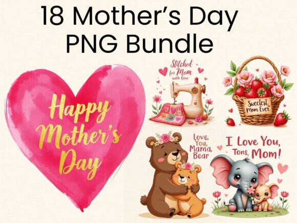 Download Mother's Day PNG Bundle, Floral Mom Png - Mother's day png bundle Collection