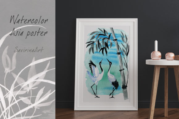 Download Wall Art Watercolor Plants and Bird Card - Plant Collection