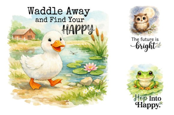 Download Cute Animal Watercolor Sublimation PNG - Sublimation Collection