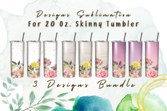 Download Watercolor Flowers Bundle Design Tumbler - Watercolor flowers bundle Collection
