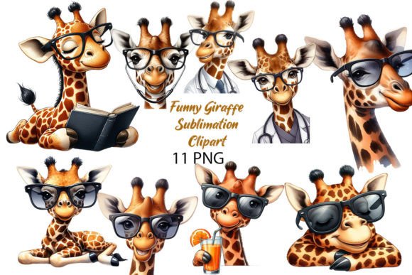 Download Funny Giraffe Sublimation Clipart - Sublimation Collection