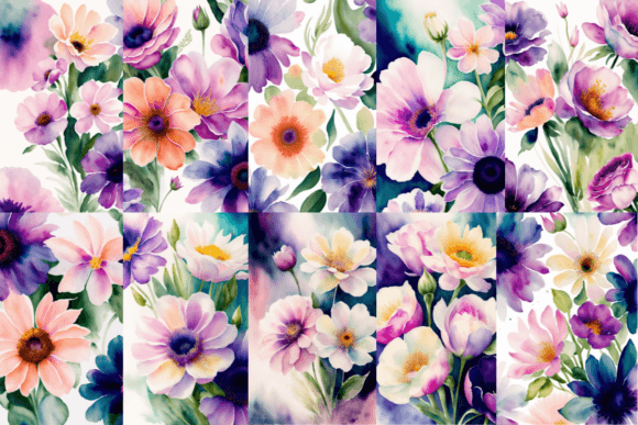 Download Watercolor Flowers Bundle - Watercolor flowers bundle Collection