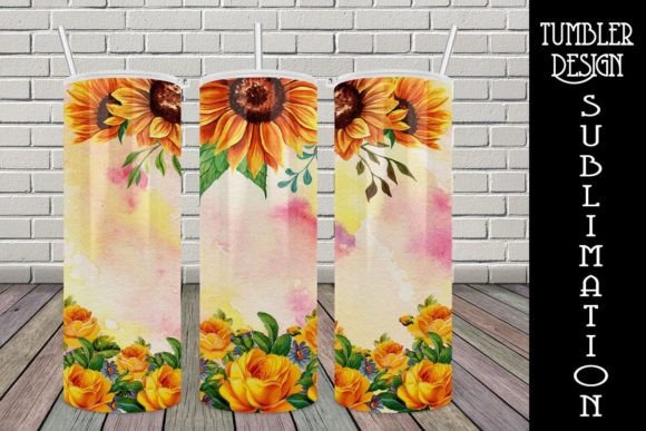 Download Tumbler Sublimation Yellow Flower - Sublimation Collection