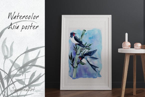 Download Decorative Watercolor Plants, Birds. - Plant Collection