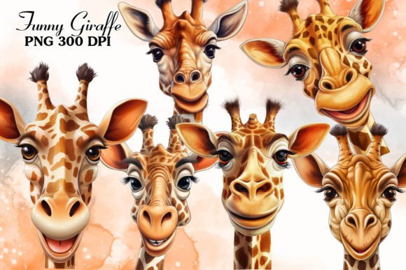 Download Funny Giraffe Sublimation Clipart Bundle - Sublimation Collection
